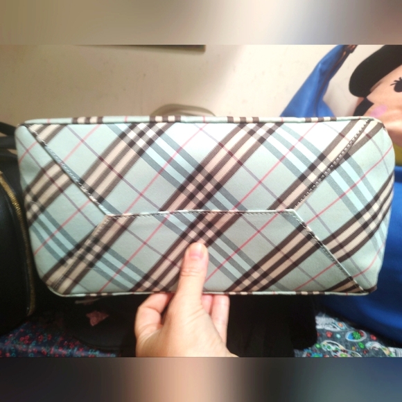 BURBERRY London blue label shoulder BAG HANDBAG NOVA CHECK EUC - Picture 15 of 16